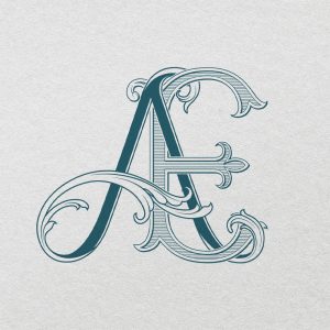AE 2-Letter Monogram | Bellflowers & Pinnacle