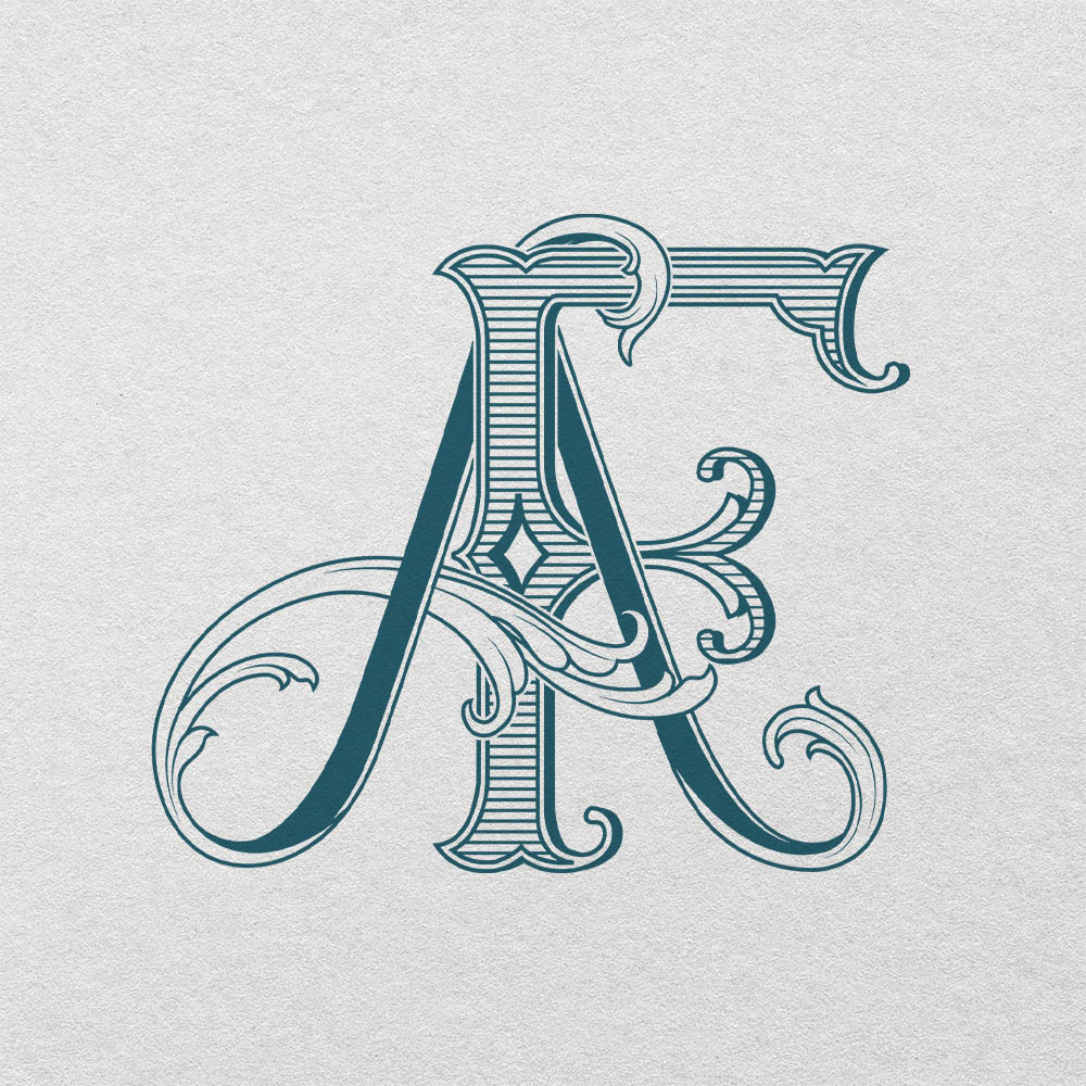 AF 2-Letter Monogram | Bellflowers & Foundations