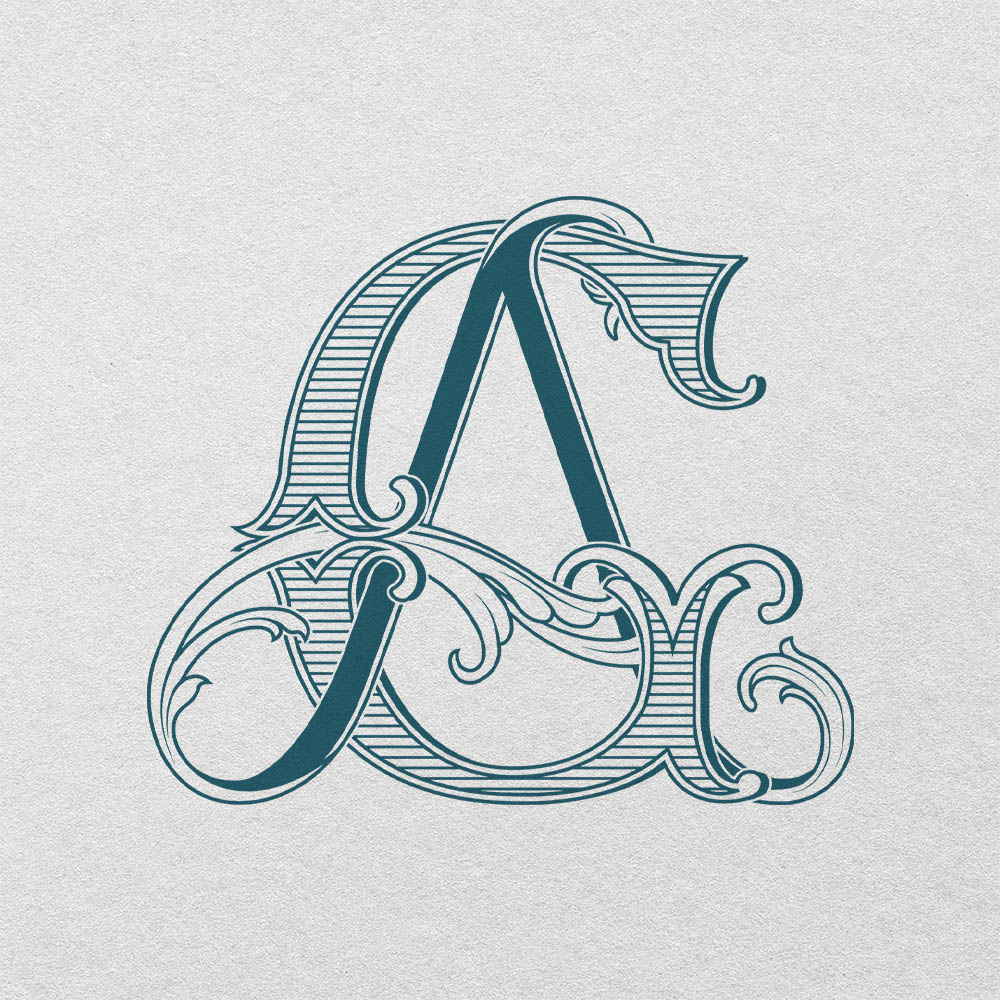 AG 2-Letter Monogram | Bellflowers & Foundations