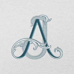 AJ 2-Letter Monogram | Bellflowers & Pinnacle