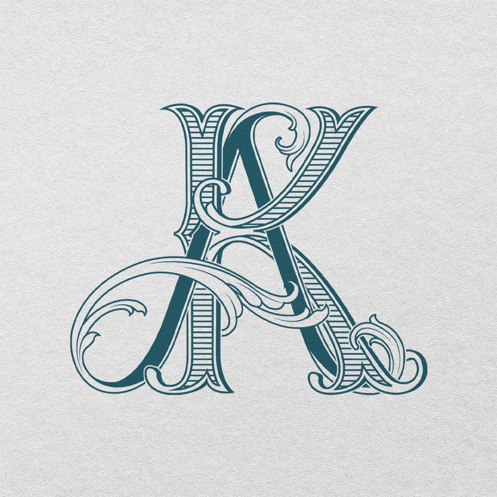 AK 2-Letter Monogram | Bellflowers & Foundations