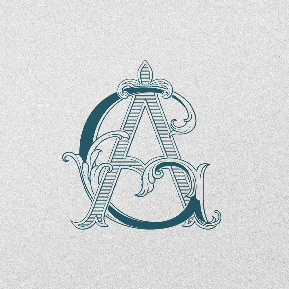 GA 2-Letter Monogram | Bellflowers & Pinnacle