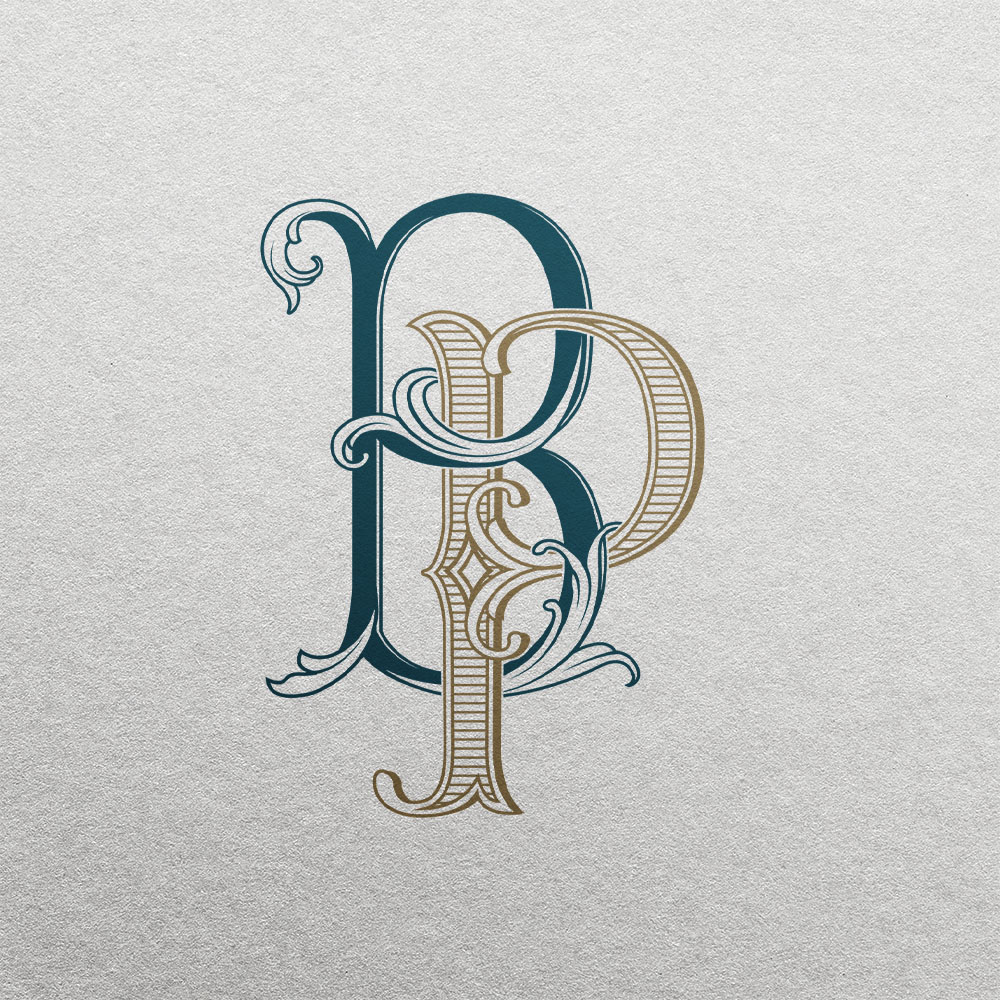 BP 2-Letter Monogram | Bellflowers & Foundations