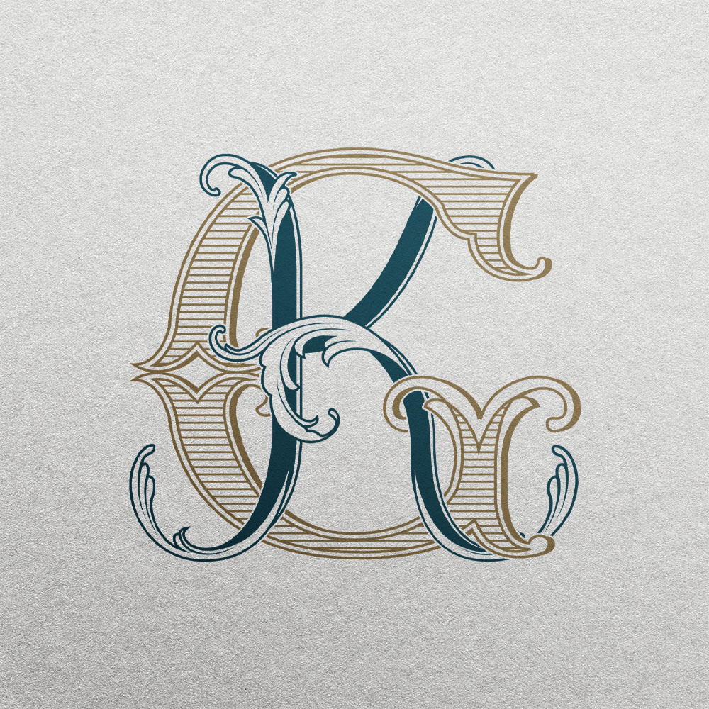 KG 2-Letter Monogram | Bellflowers & Foundations