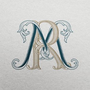 MR 2-Letter Monogram | Bellflowers & Foundations