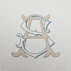 SA 2-Letter Monogram | Vintage Design