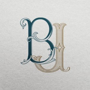 BJ 2-Letter Monogram | Bellflowers & Foundations