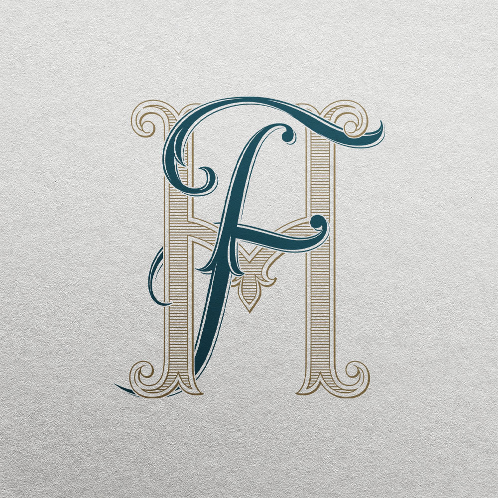 FH 2-Letter Monogram | Vineyard & Pinnacle
