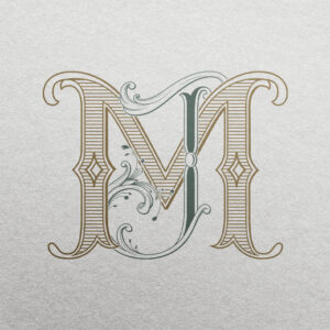 JM 2-Letter Wedding Monogram | Sprout & Foundations