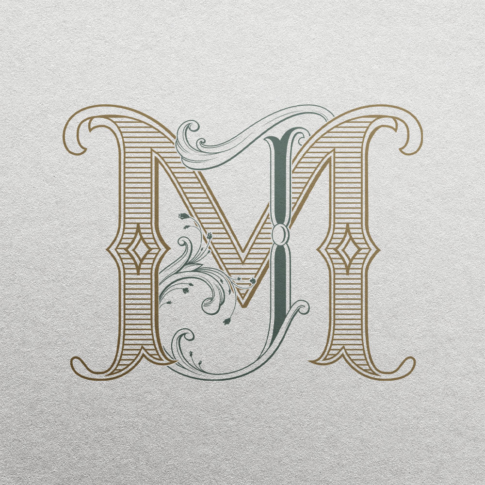 JM 2-Letter Wedding Monogram | Sprout & Foundations