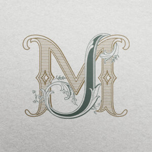JM 2-Letter Wedding Monogram | Floral & Foundations