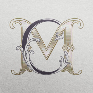 CM Wedding Monogram | Bellflowers & Foundations