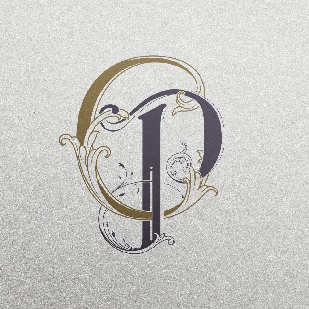 PC Wedding Monogram | Gatsby & Bellflowers