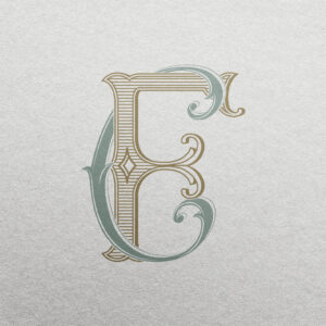 CF Wedding Monogram | Vineyard & Foundations