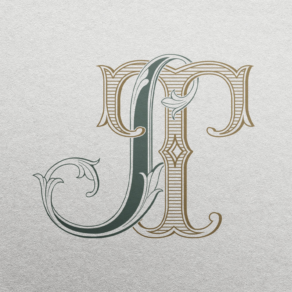 JT Wedding Monogram | Floral & Foundations