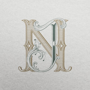 JN Wedding Monogram | Sprout & Foundations