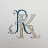 RK 2-Letter Monogram | Bellflowers & Foundations