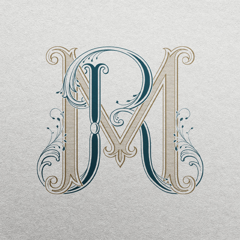 RM 2-Letter Monogram | Sprout & Pinnacle