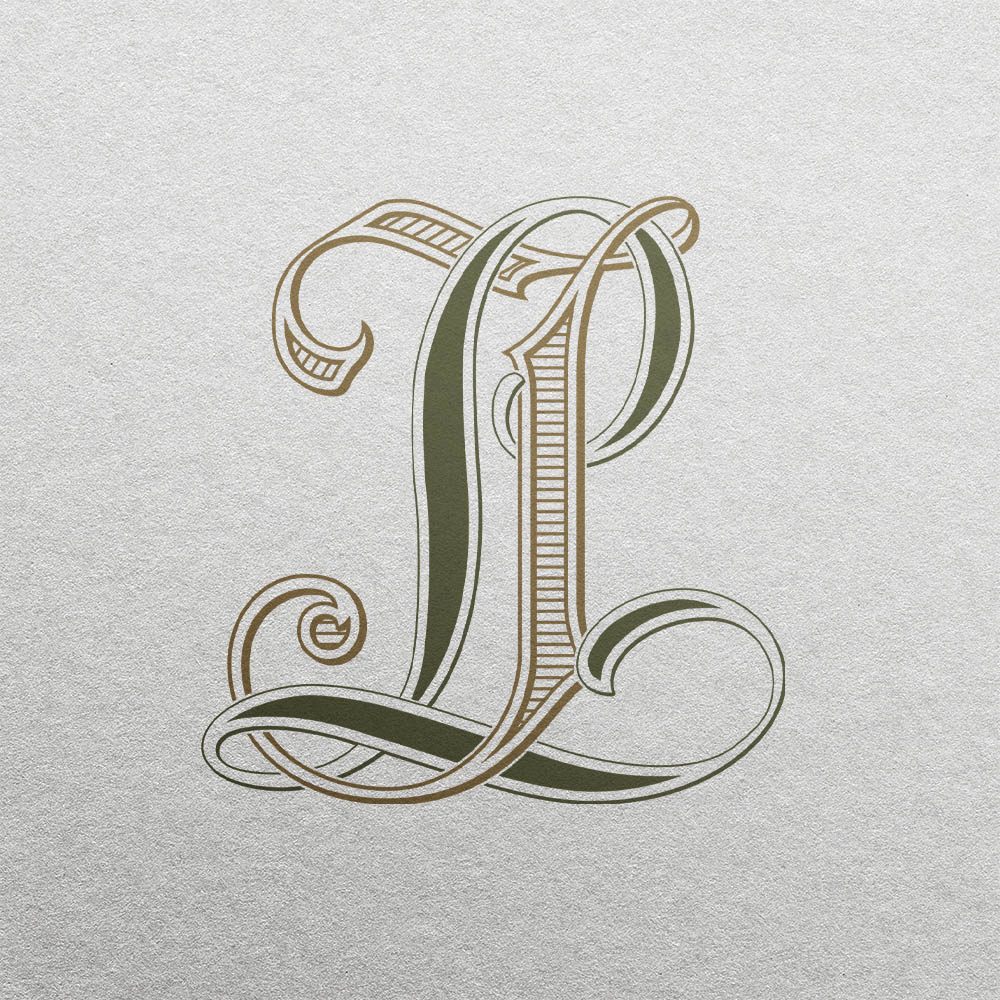 LJ Wedding Monogram | Ribbons