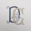 DC Wedding Monogram | Bellflowers & Pillars