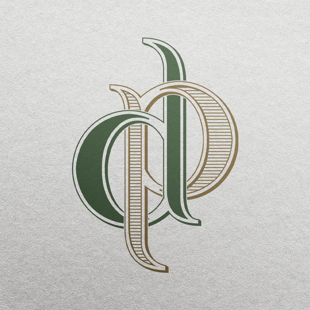 DP Wedding Monogram | Verdana