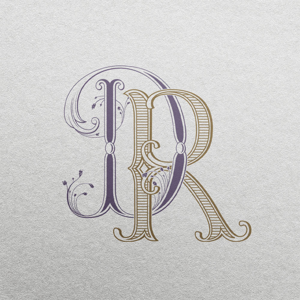 DR Wedding Monogram | Sprout & Foundations
