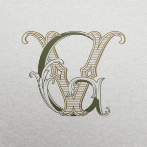 GV Wedding Monogram | Bellflowers & Foundations
