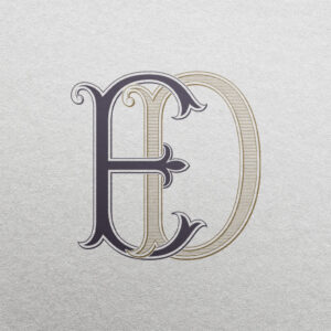 ED Wedding Monogram | Pinnacles