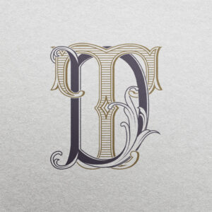 DT 2-Letter Monogram | Bellflowers & Foundations