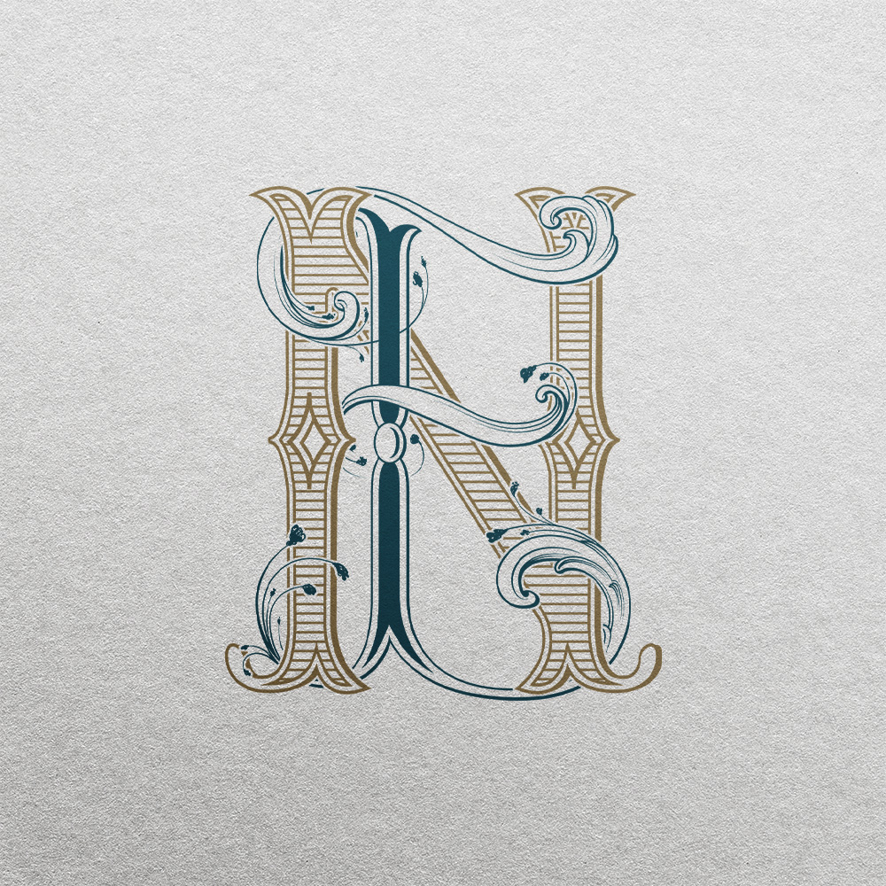 EN Wedding Monogram | Sprout & Foundations