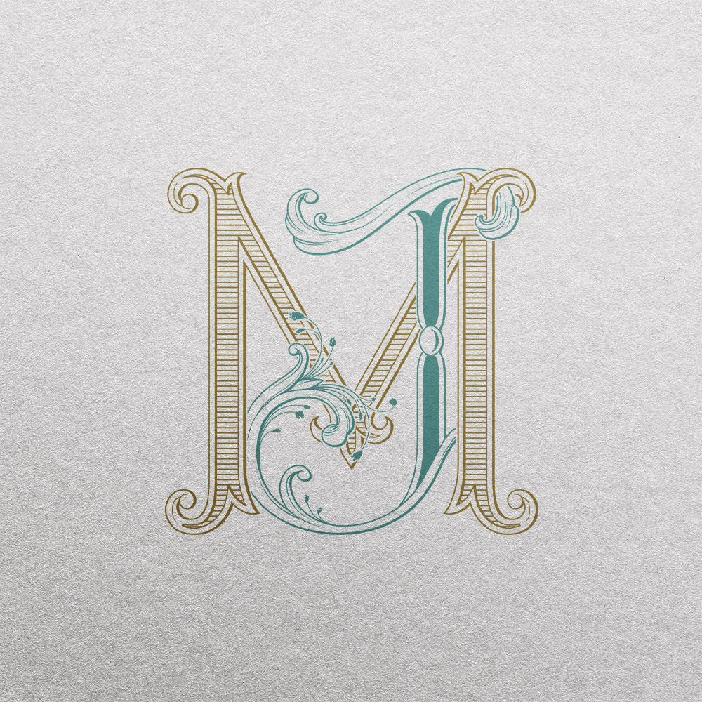 JM Wedding Monogram | Sprout & Pinnacle