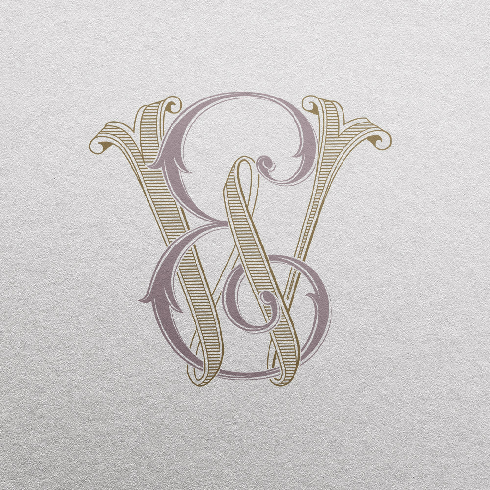 EW Wedding Monogram | Vine & Ribbon