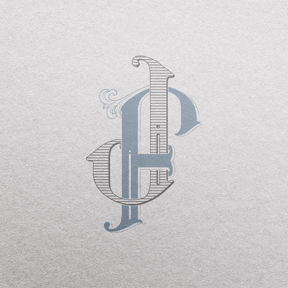 FJ Wedding Monogram | Gatsby & Hudson