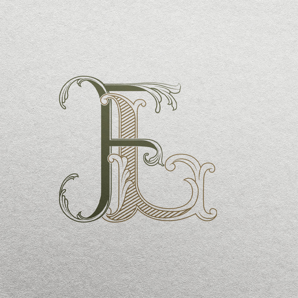 FL 2-Letter Monogram | Bellflowers & Flare