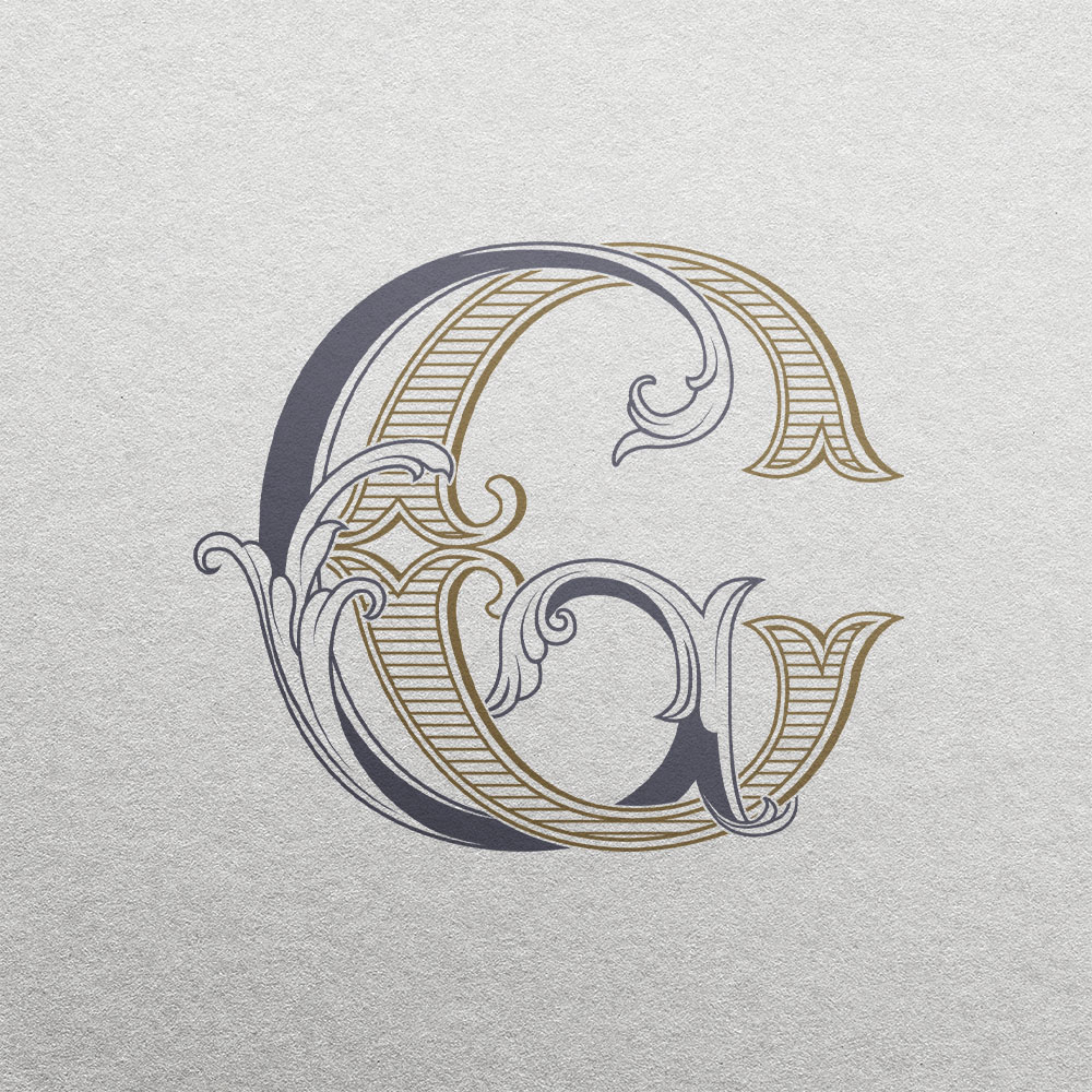 GC 2-Letter Monogram | Bellflowers & Foundations