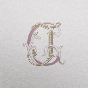 GJ 2-Letter Monogram | Bellflowers & Ribbons