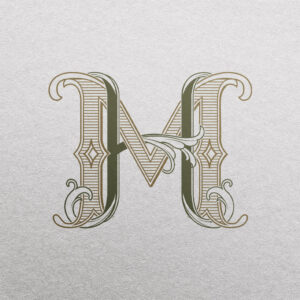 HM 2-Letter Monogram | Bellflowers & Foundations