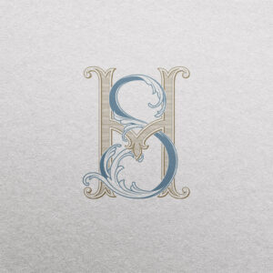 SH 2-Letter Monogram | Bellflowers & Pinnacle