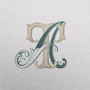 AT 2-Letter Monogram | Nouvelle & Foundations