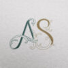 AS 2-Letter Monogram | Bellflowers with Flare