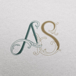 AS 2-Letter Monogram | Bellflowers with Flare